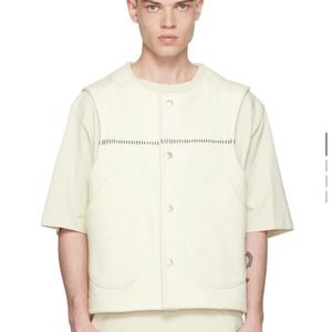 3MAN Off-White Wool Blanket Vest Made in UK [NEW]